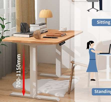 OFFICE DESK: 4 Edge Sided Brown Office Desk image 2