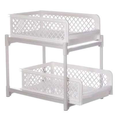 *Portable 2 tier basket sliding drawers organizer* image 2