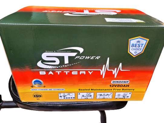 ST power din 80 AGM car battery maintenance free image 2