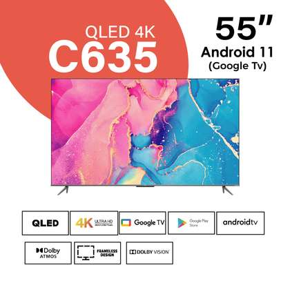 TCL 55C635 55 inch QLED 4K HDR Google TV image 1