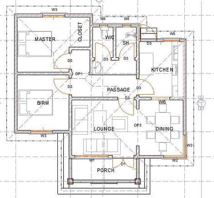 2 Bedroom Bungalow House Plan image 3