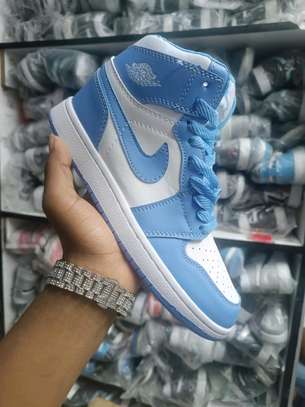 Blue air jordan one sneakers image 2