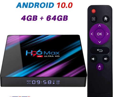 Android Smart TV Box H96 MAX 4 Ram +64 Rom Android 10.0 image 1
