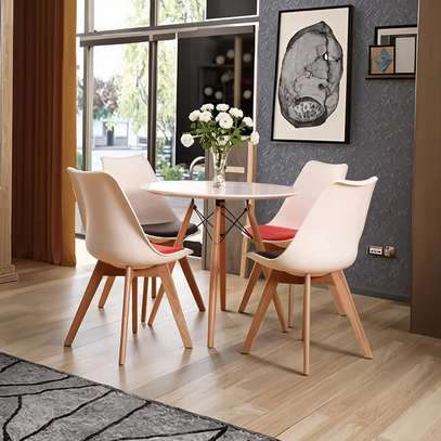 Nordic White Round Dining Table – Classic Design image 1