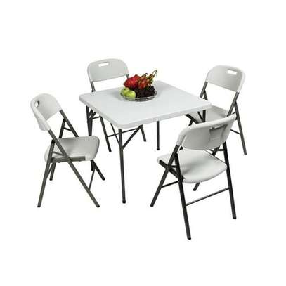 Portable and Foldable 4 Chairs and a Table Dining Set image 8
