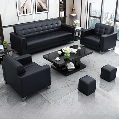 5-Seater Executive Office Leather Sofa image 1