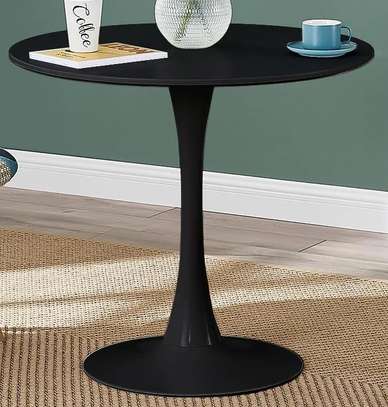 Home Table; Sturdy Streamlined Round Edge Dining Table image 1