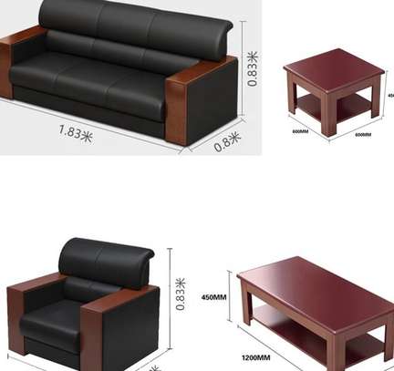 OFFICE SOFA:Comfortable Black Office Sofa image 4