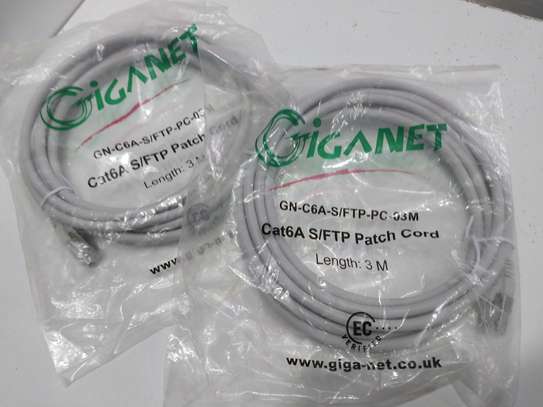 Giganet Patch Cable RJ45 S/FTP Cat6a 3m Grey ethernet cable image 3