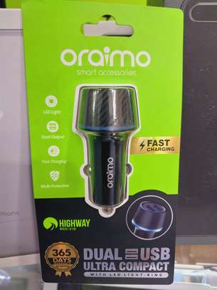 Oraimo Highway Dual USB Fast Charging Car Charger image 3