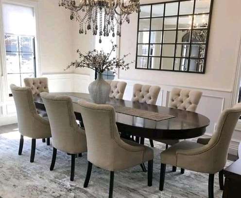 8 seater tufted dining set image 1