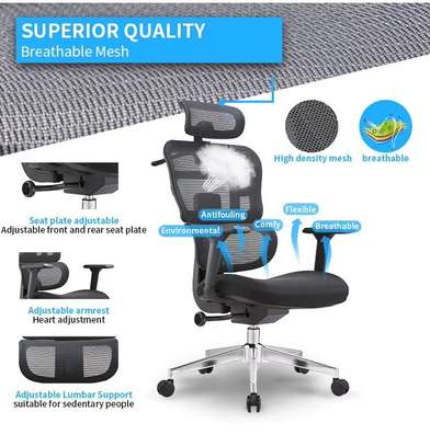 Office Chair; Orthopedic Swivel High Back Chair image 2