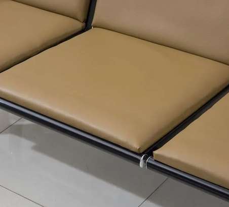 Office Sofa: 5-Person Brown Office Sofa image 3