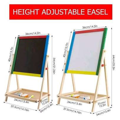 *2 In1 Double Side Wooden Drawing Board image 1