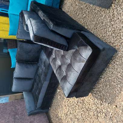 Black sectional sofa image 1