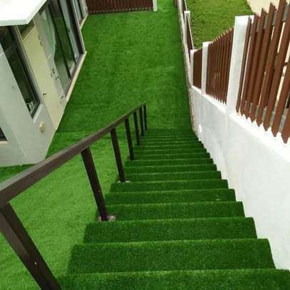 Artificial green grass carpet image 3