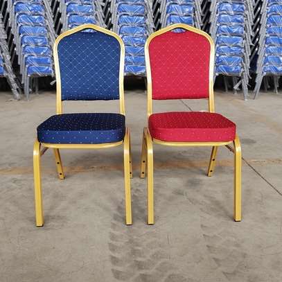 Luxury Gold Metal Stackable Banquet Chairs image 1