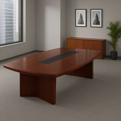Boardroom Table: 2400mm Executive Red Mahogany Boardroom image 1