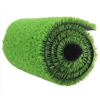 Artificial green grass carpet image 12