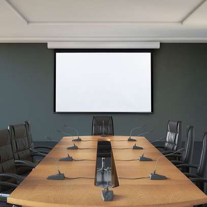 70*70 Electric Projector Screen Wall Mount image 1