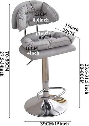 Office Barstool: Cotton Bar Stool with Backrest image 4