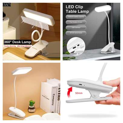 LED Flexible Rechargeable Clip-on Desk Reading Table Lamp image 2