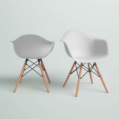 Home Chairs: Allensville Plastic Chair With Wooden Legs image 8