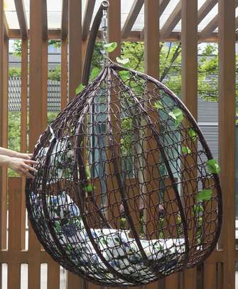 Home Chair: Modern Rattan Balcony Swing Chair image 2