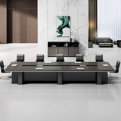 Modern MDF Conference Table Set – Long Office Table image 1