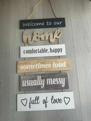 Hanging Board Wooden House Rules image 2