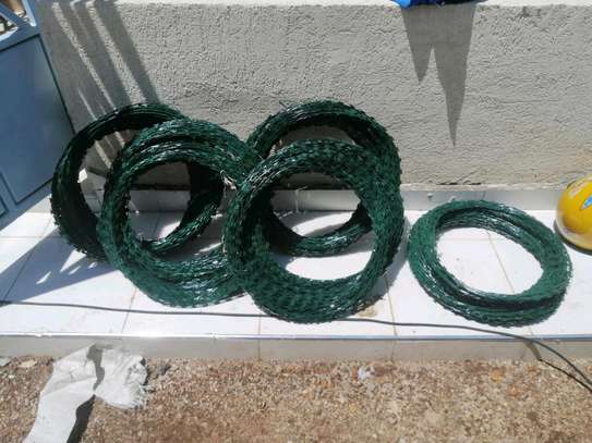 Green razor wire image 1