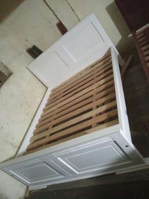 5*6 hard wood bed (white)🤍 image 3