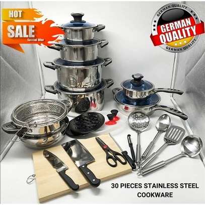 30pcs Marwa Heavy Stainless Steel Cookware Set image 1