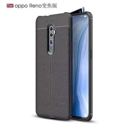 Auto Focus Leather Pattern Soft TPU Back Case Cover for Oppo 2F image 3