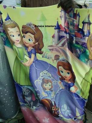 Colorful kids curtains with cartoons prints image 3