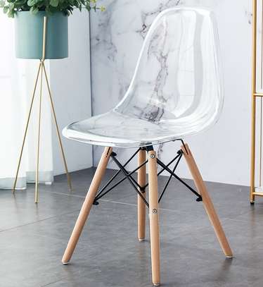 Office Chair: Clear Eames Red Dining Chair image 4