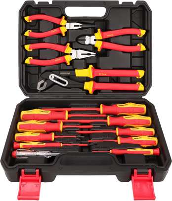 Insulated Screwdriver & Pliers Set 14-Piece VDE 1000V image 1