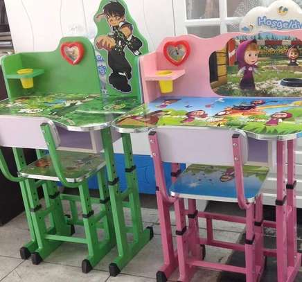 Students study desks(with themed stickers) image 3