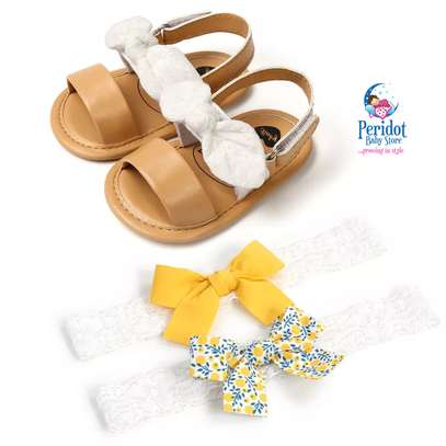 Girls Prewalkers /Flat Open Shoes / Quality Kids Shoes image 1