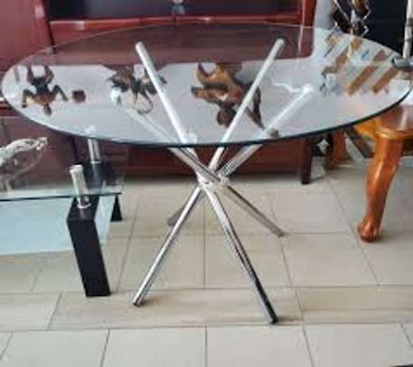 Round Clear Glass Coffee Table image 7
