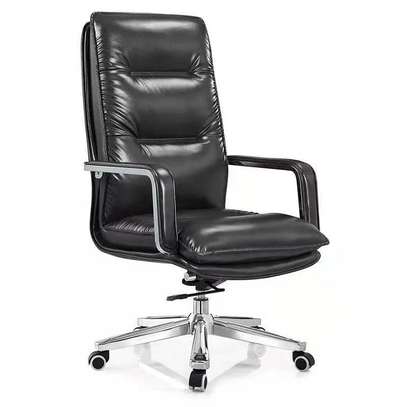 Office Chair; Leather High Back Executive Heavy Office Chair image 2