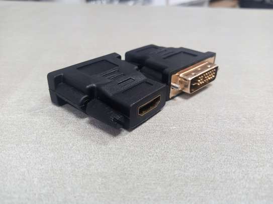 Generic DVI-D (24+1) 25 Pin Male To HDMI Female Adapter image 1