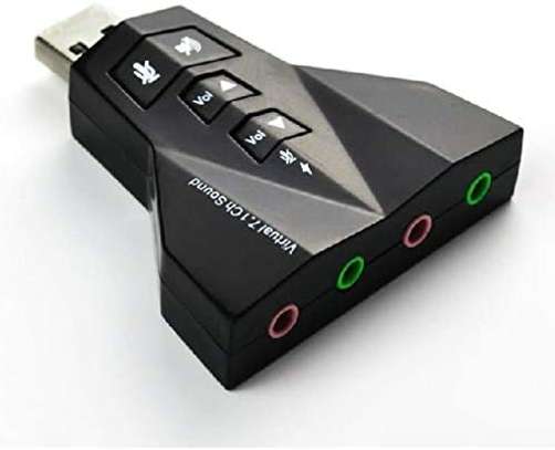 2.0 7.1  3d Virtual Audio Sound Card Adapter(Black) image 1