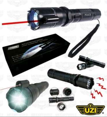 Electro- laser LED aluminium rechargeable flashlight torch image 4