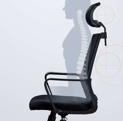 Office Chair: Upholstered Chair with Headrest image 4