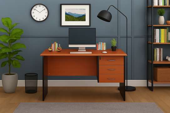 1.4 M Iported Wooden 3 Drawer Economic Desk image 10