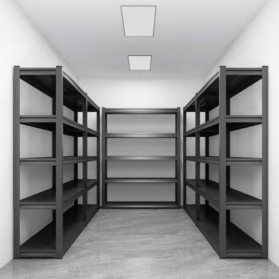 Bookshelf; 5 Tier Black Office Bookshelf image 6