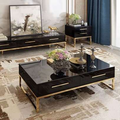 Glossy Finish Wooden  Coffee Table image 3
