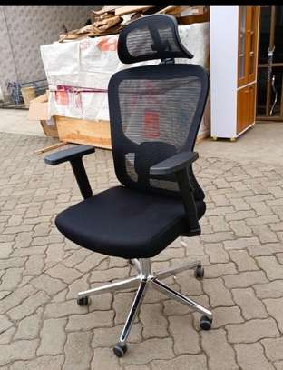 Premium Ergonomic Office Chair Brown & Black Leather image 7