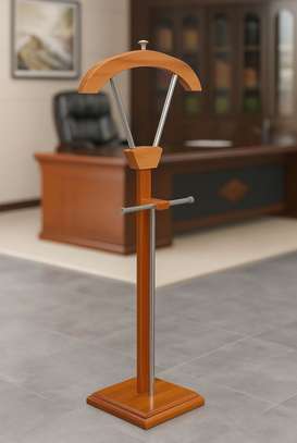 Coat Hanger; Executive  Modern Mahogany Coat Hanger image 2